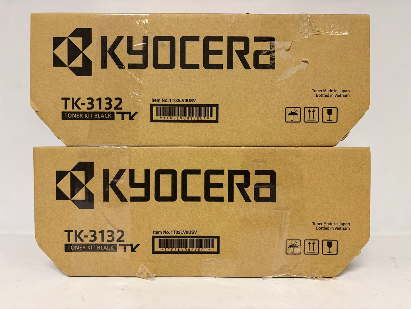 2 Genuine Kyocera ECOSYS M3560idn, FS-4300DN Black Toners TK-3132, 1T02LV0USV