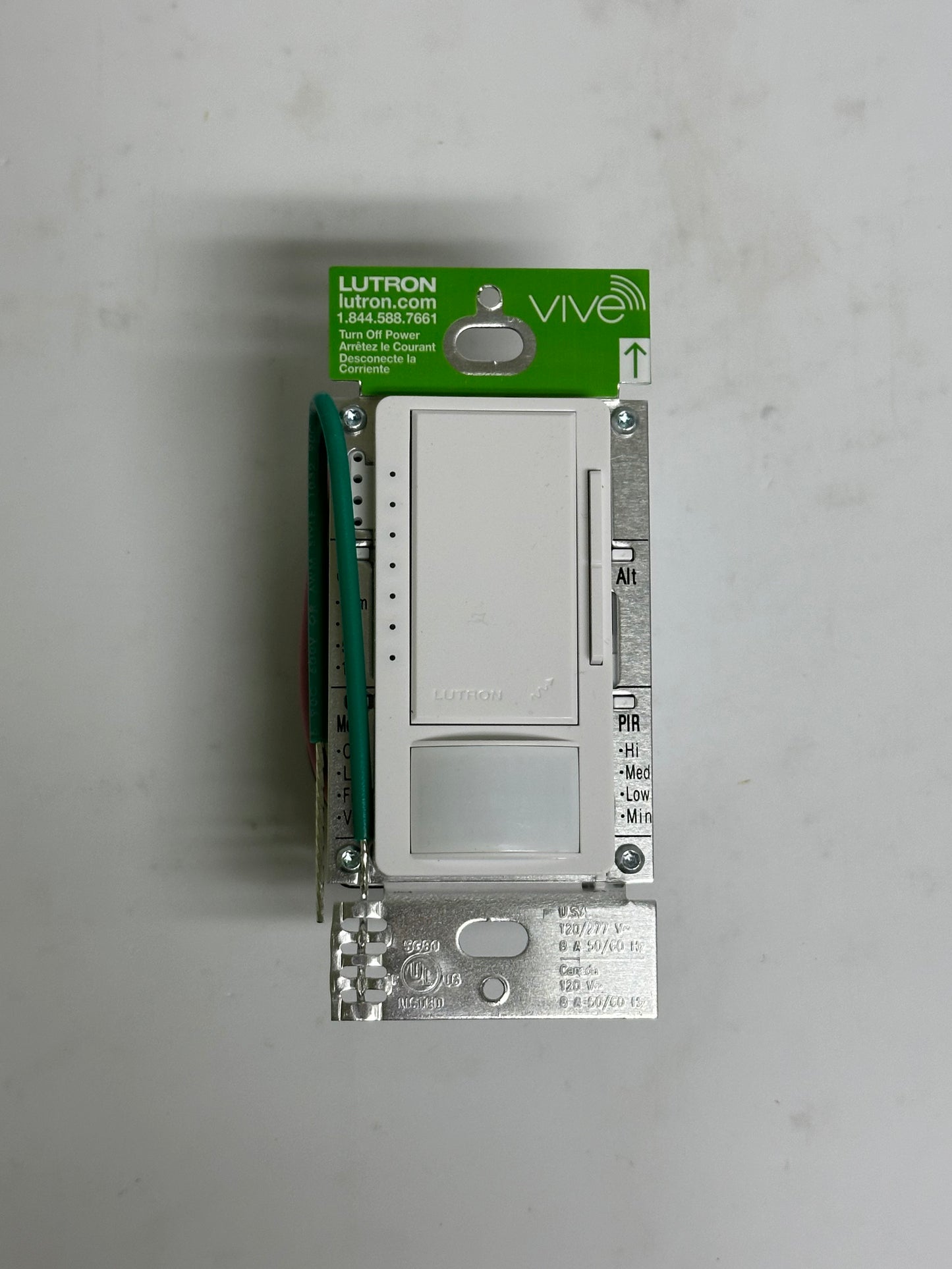 Lutron Maestro (MRF2S-8SD010-WH) Wireless Occupancy/Vacancy Dimmer, White