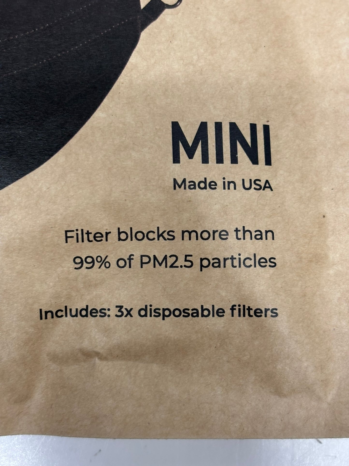 10-Pack Viaex Technologies 74423 O2 Nano Mask Mini, Black