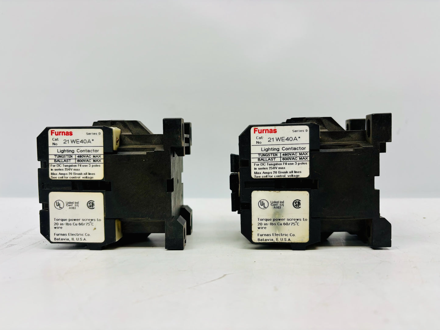 2 PK Furnas 21WE40A Lighting Contactor 110 - 120 VAC