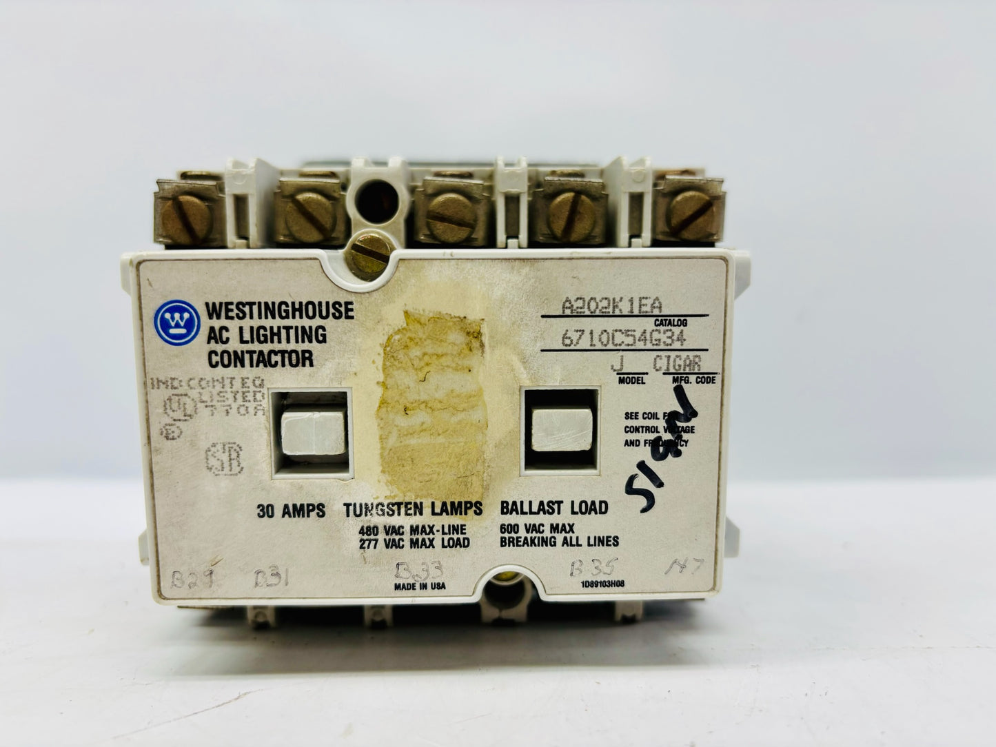 (Pre-Owned) Westinghouse A202K1EA Lighting Contactor