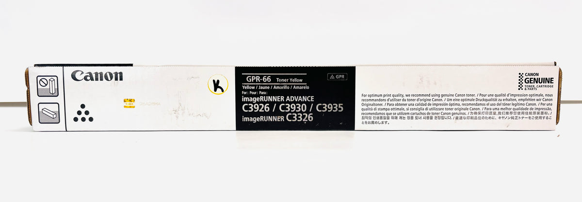 Genuine Canon IRAC3326, C3926, C3935 Yellow High Yield Toner GPR-66Y