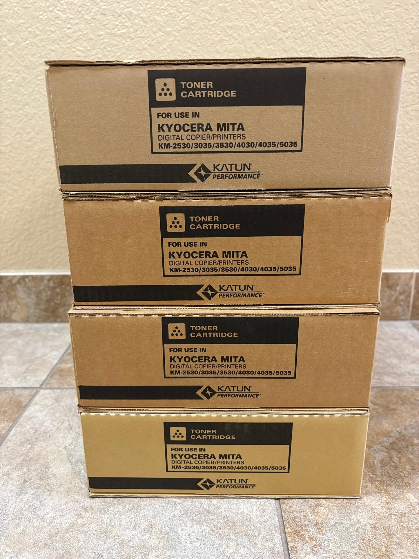 4 Compatible Kyocera KM-2530,3035,3530,4030,4035,5035  Black Toners 370AB011