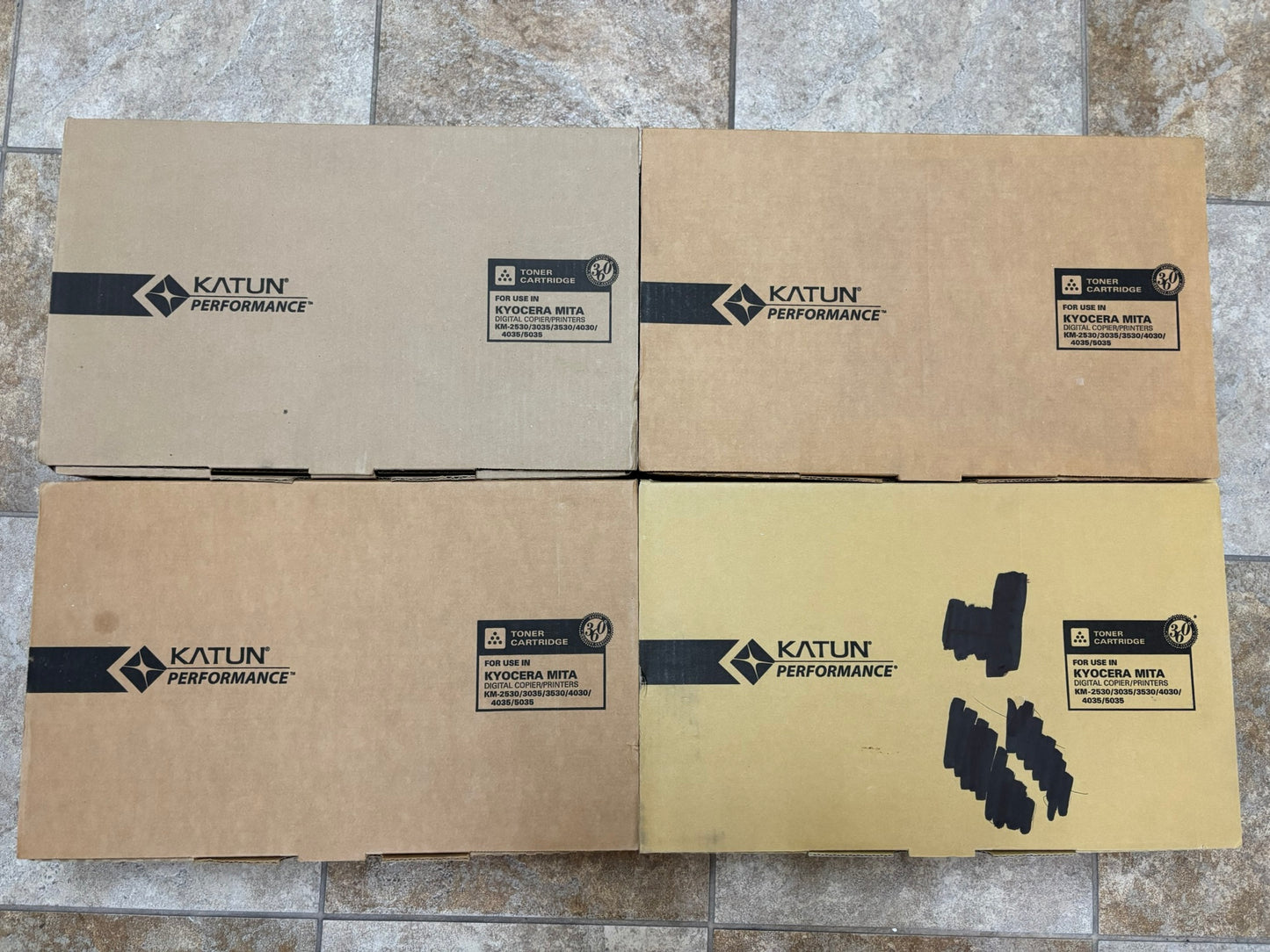 4 Compatible Kyocera KM-2530,3035,3530,4030,4035,5035  Black Toners 370AB011