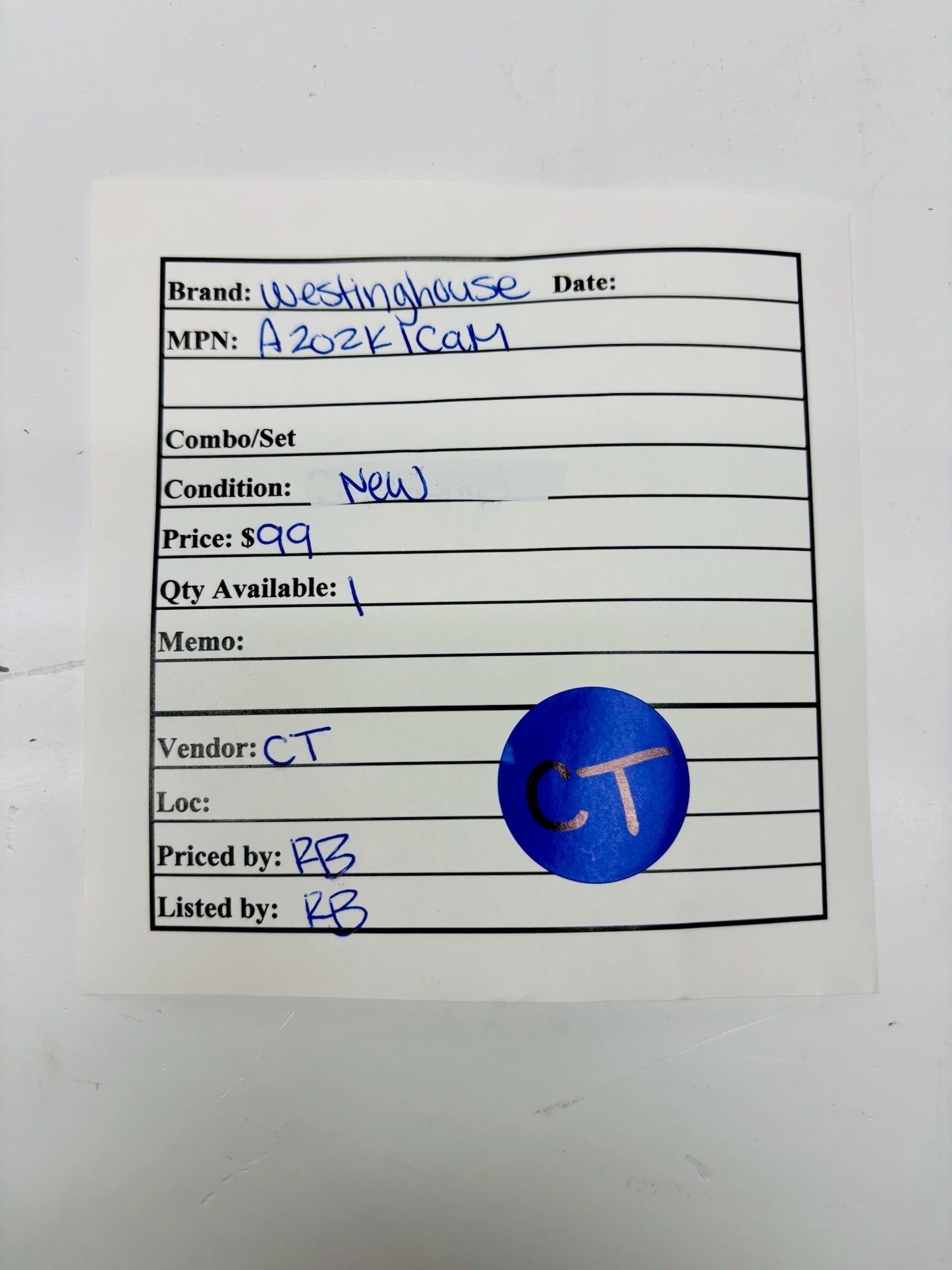Westinghouse A202K1CAM Lighting Contactor (Missing Bolt)