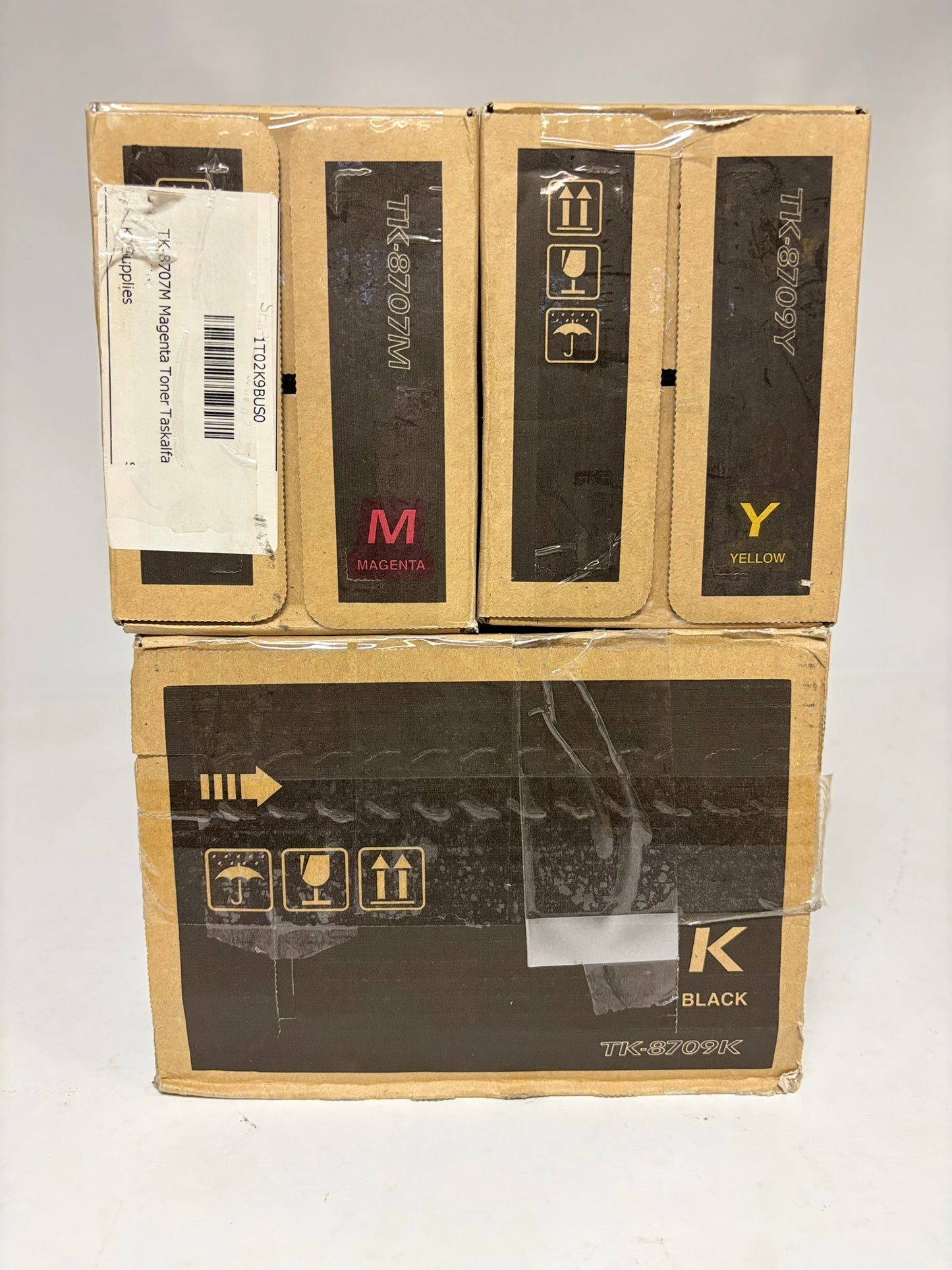 3 OEM Kyocera TASKalfa 6550ci,6551ci,7550ci,7551ci TK-8707M,TK-8709Y,8709K Toners