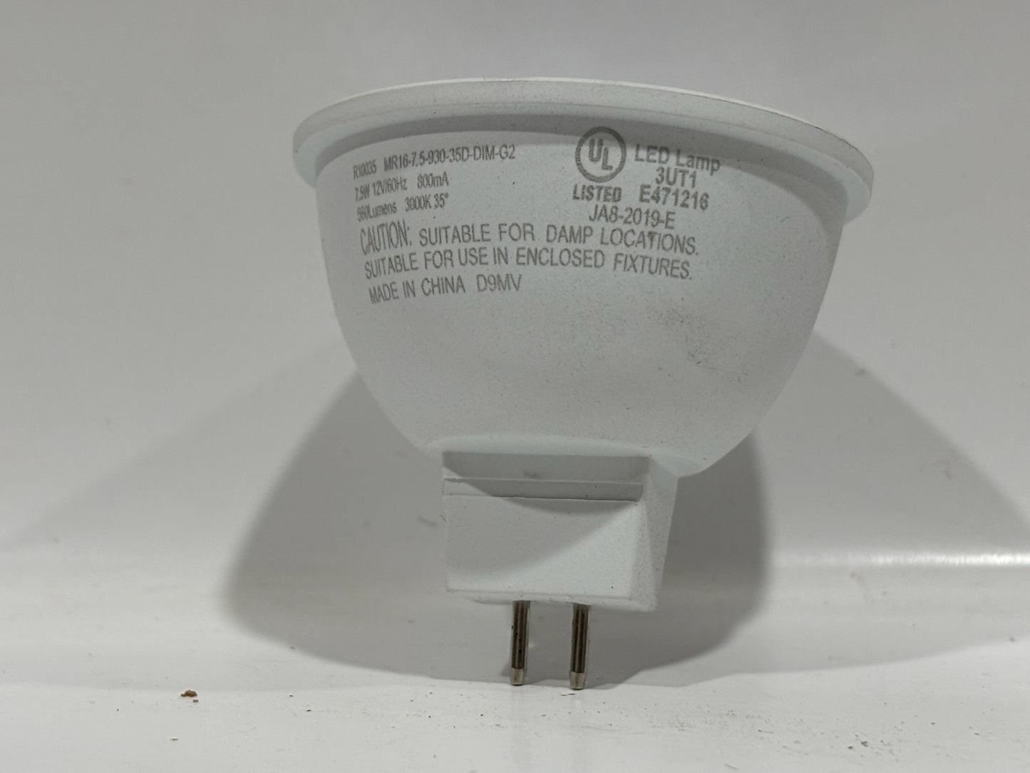 7 PK RAB 7.5W MR16 LED Bulb, 3000K, 90 CRI, 35° Beam, Dimmable, G2 Series