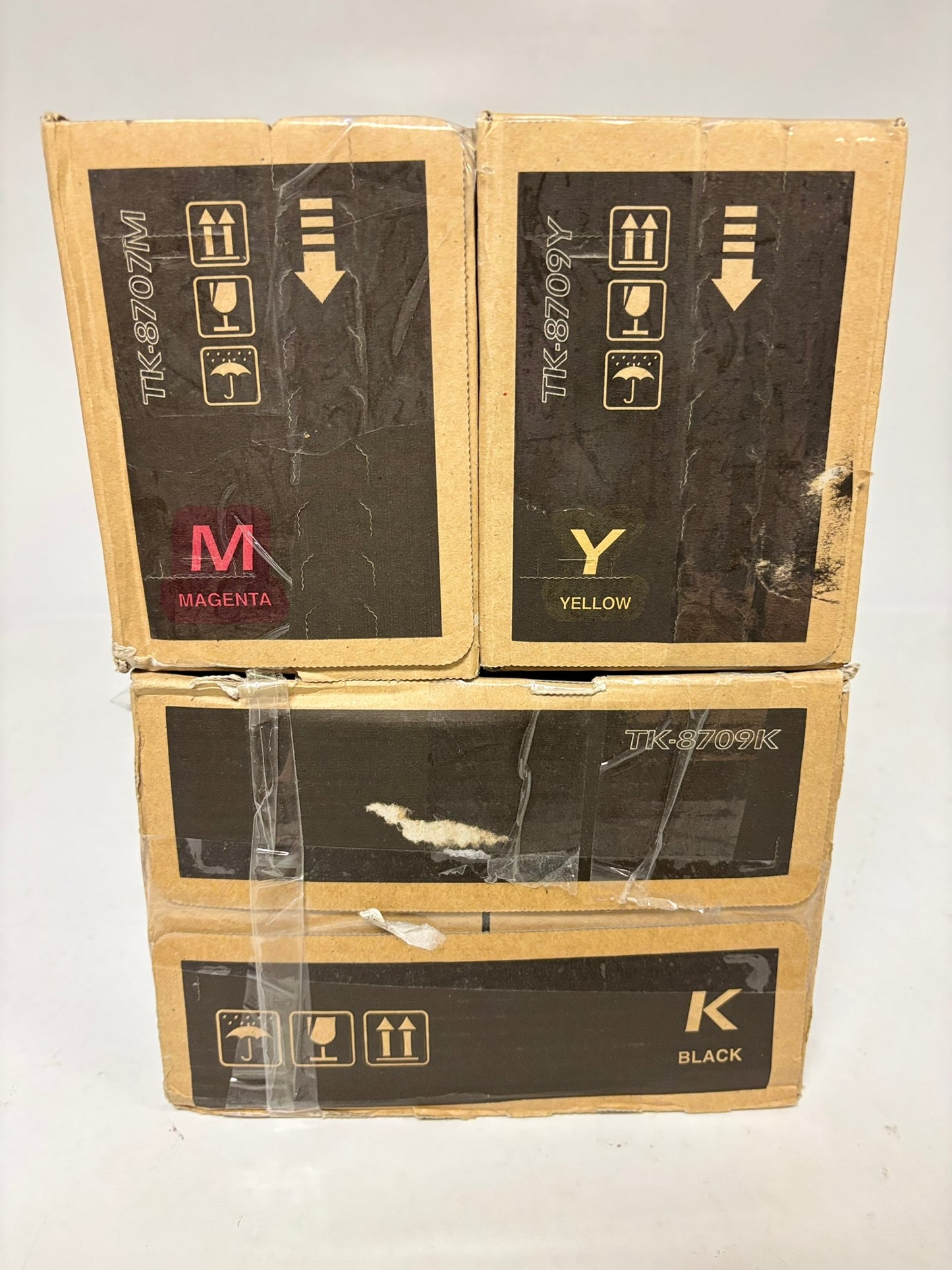 3 OEM Kyocera TASKalfa 6550ci,6551ci,7550ci,7551ci TK-8707M,TK-8709Y,8709K Toners