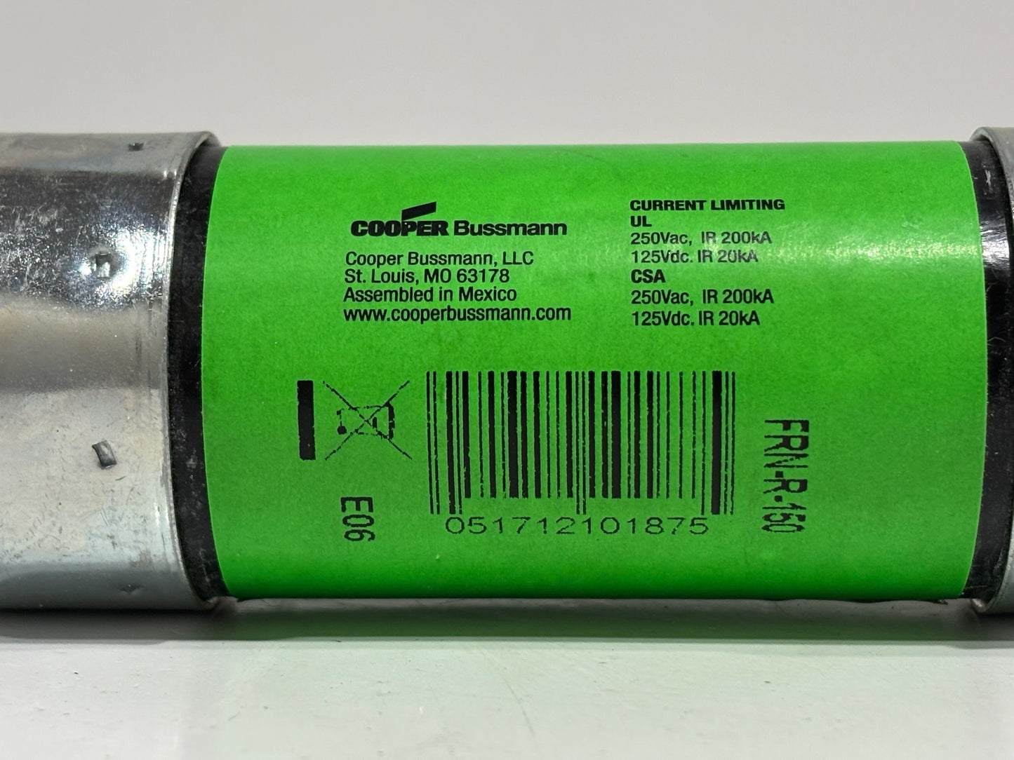 3 PK Bussmann FRN-R-150 150A 250V Time-Delay RK5 Fuse, Dual-Element, High Interrupt