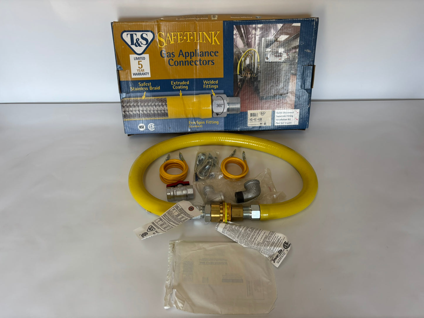 T&S HG-4E-48K Safe-T-Link HG Series Commercial Kitchen 48 Inch Gas Connector