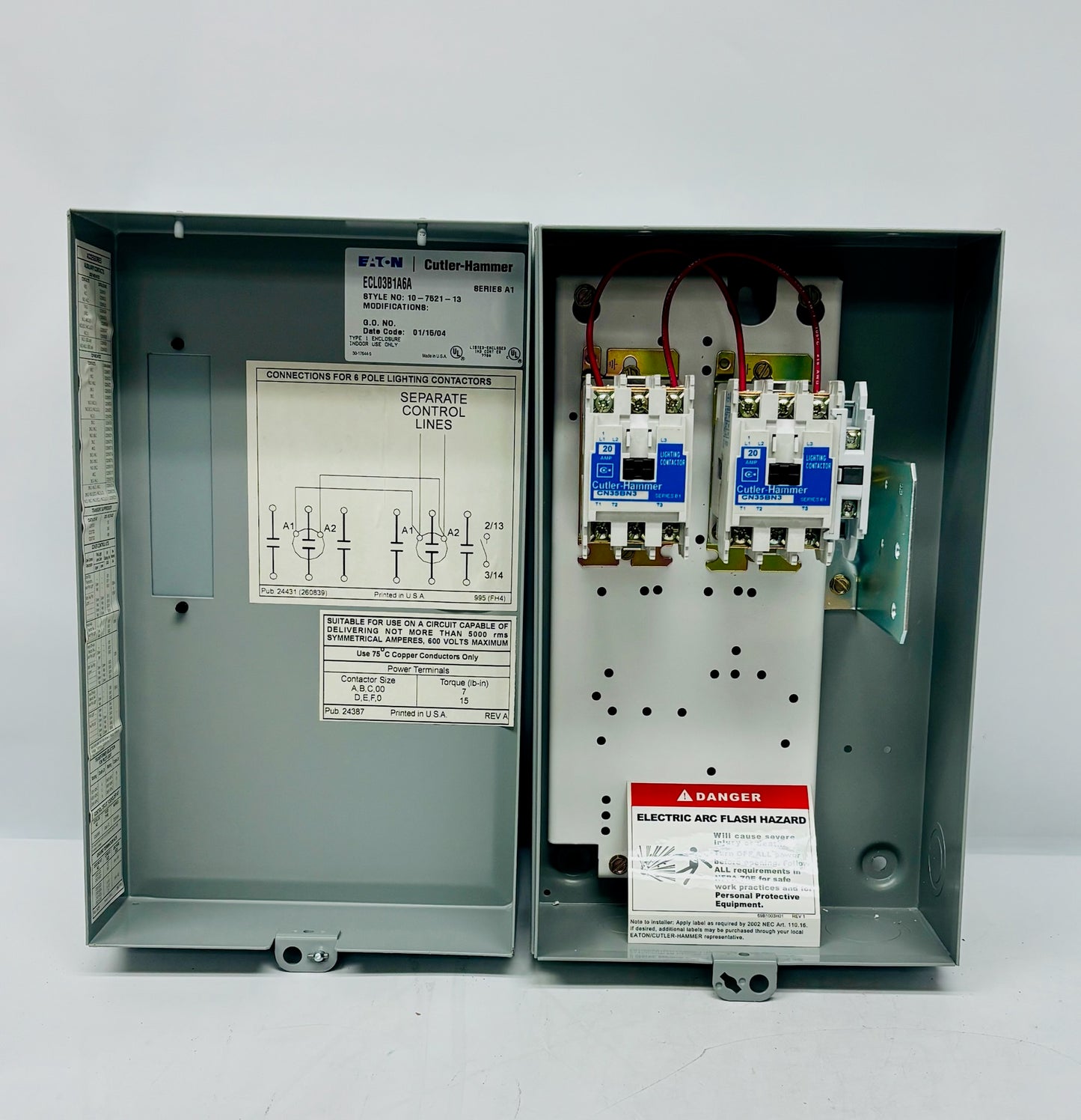 Eaton Cutler-Hammer ECL03B1A6A AC Contactor