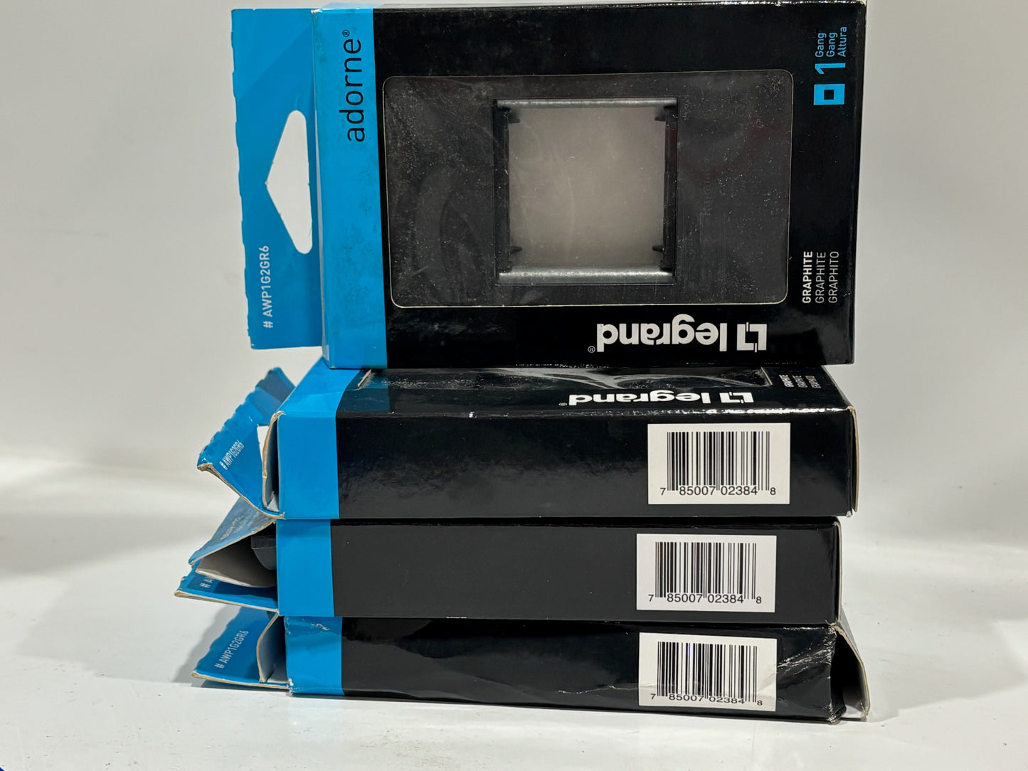 4 PK Legrand Adorne AWP1G2 Decorator Screwless Wall Plate with Microban Protection
