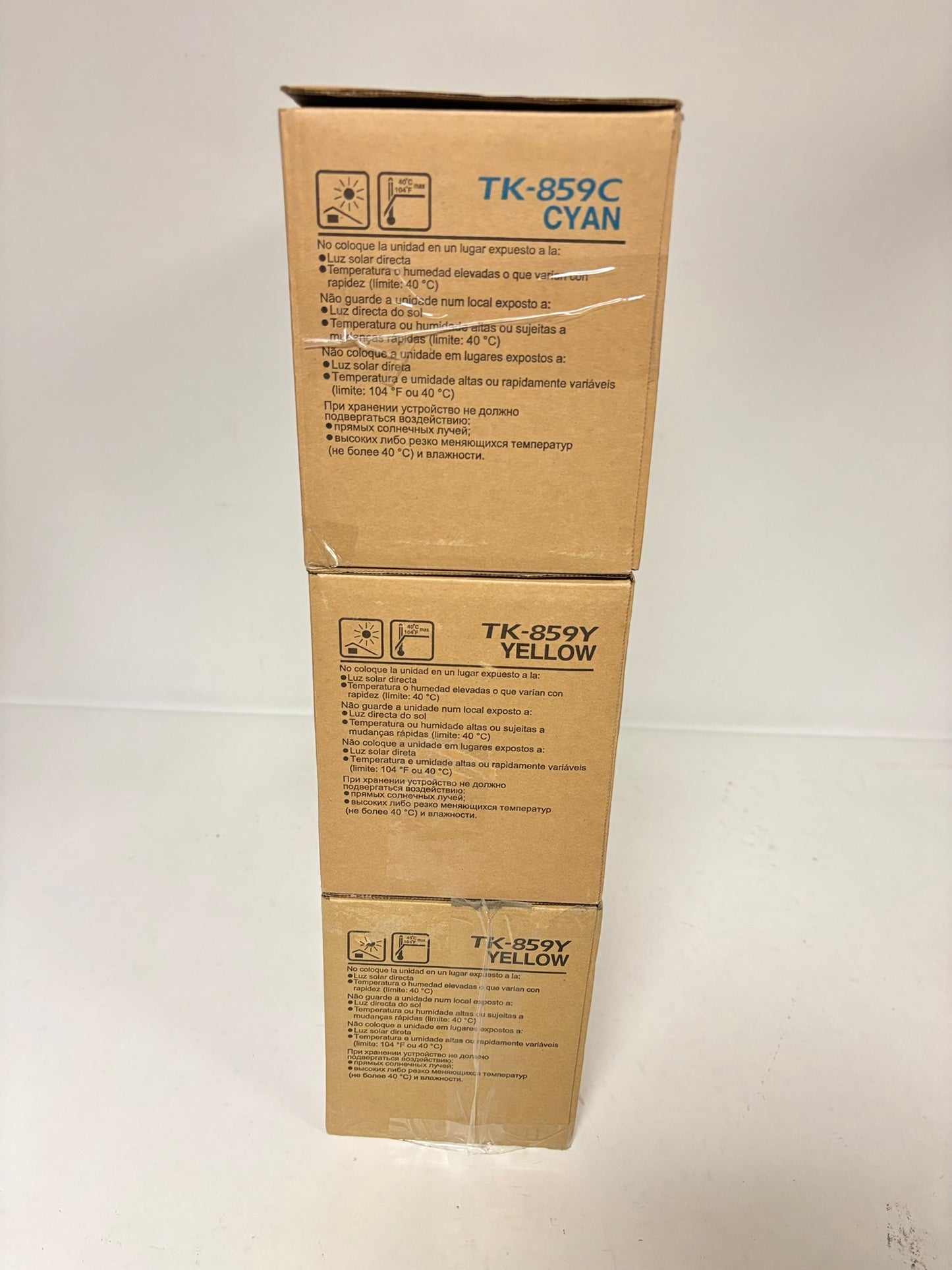 3 OEM Kyocera TASKalfa CS400ci,CS500ci,CS552ci TK-859 Cyan and Yellow Toners