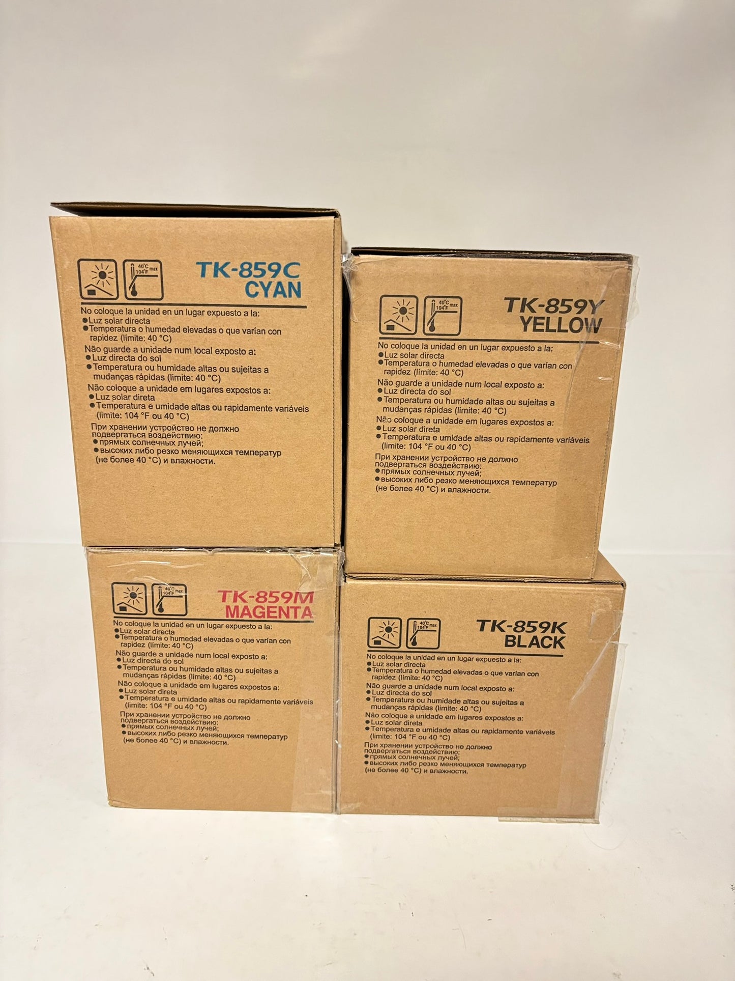 4 OEM Kyocera TASKalfa CS400ci,CS500ci,CS552ci TK-859 CMYK Toners Same Day Ship