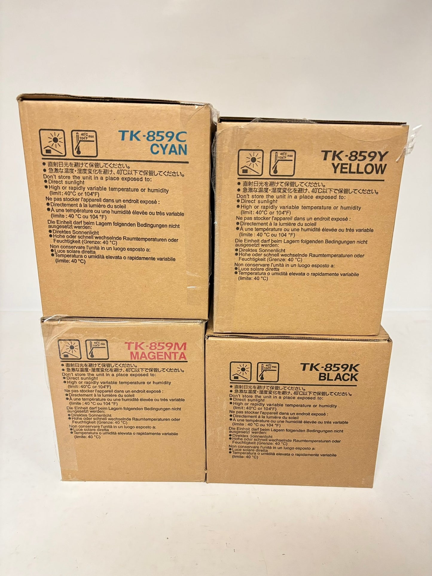 4 OEM Kyocera TASKalfa CS400ci,CS500ci,CS552ci TK-859 CMYK Toners Same Day Ship