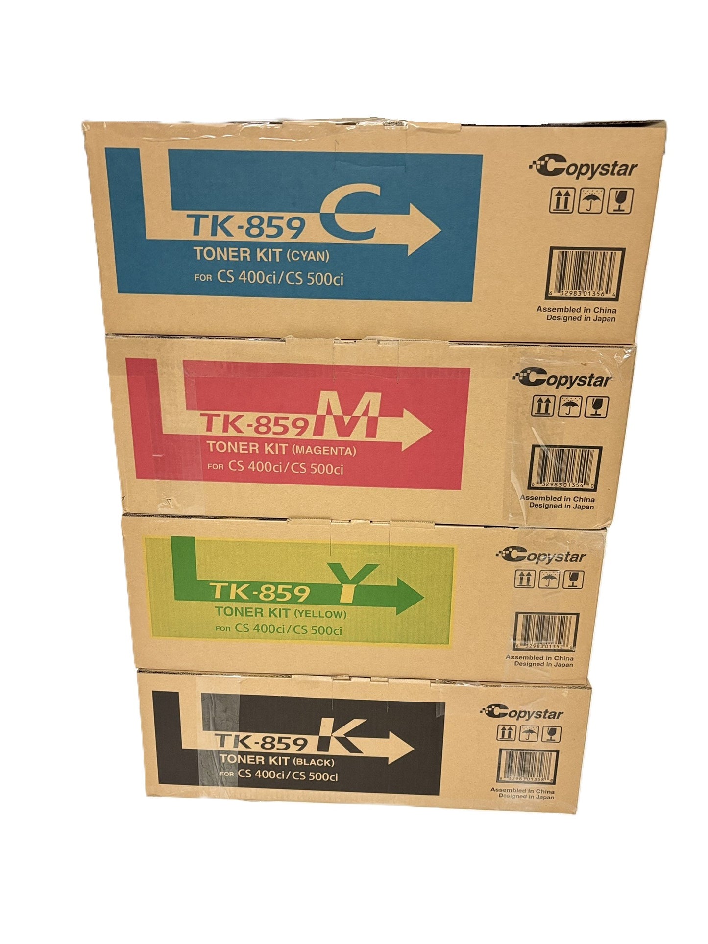 4 OEM Kyocera TASKalfa CS400ci,CS500ci,CS552ci TK-859 CMYK Toners Same Day Ship
