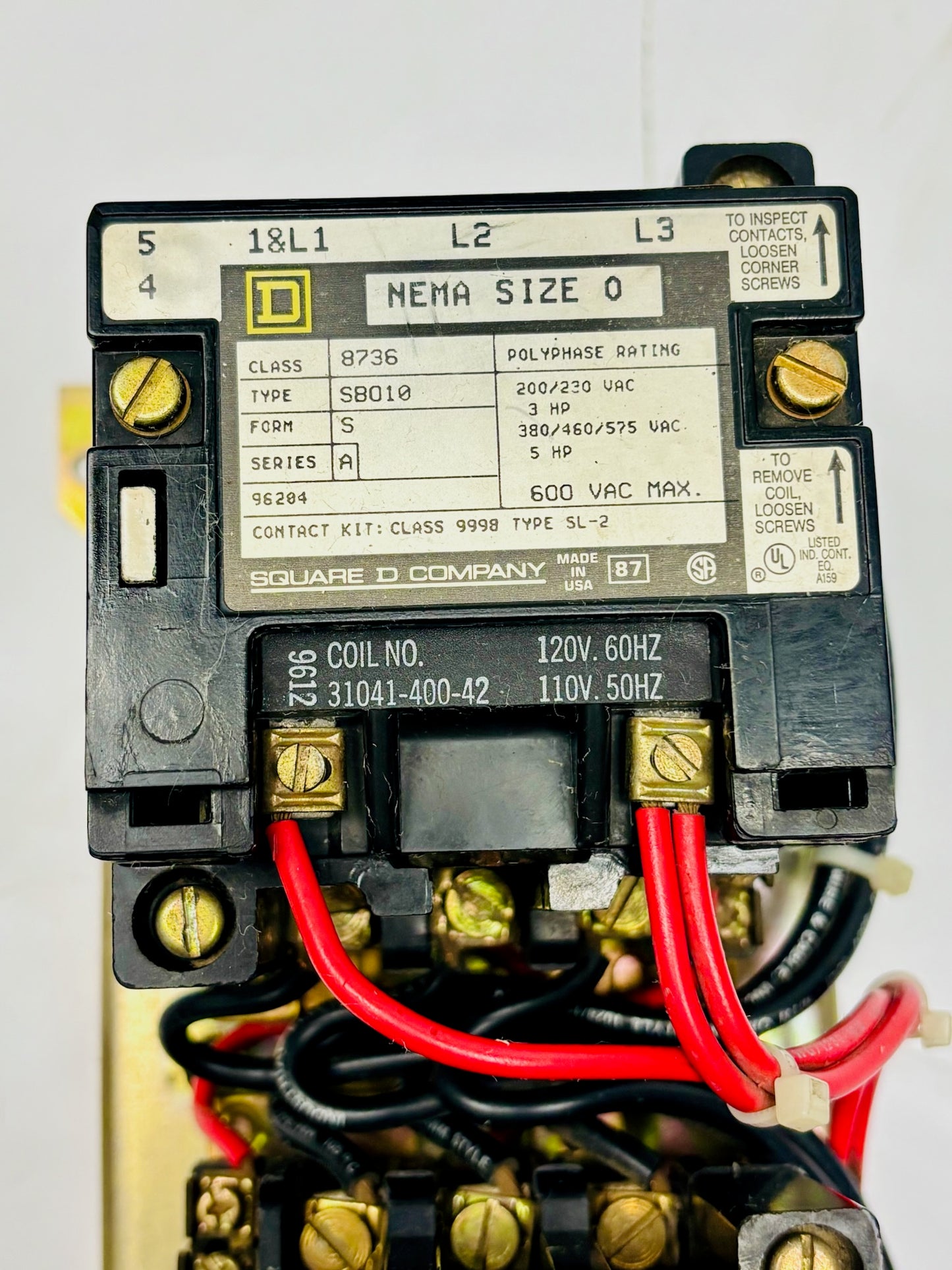 Square D 8736 S8010 Magnetic Motor Starter
