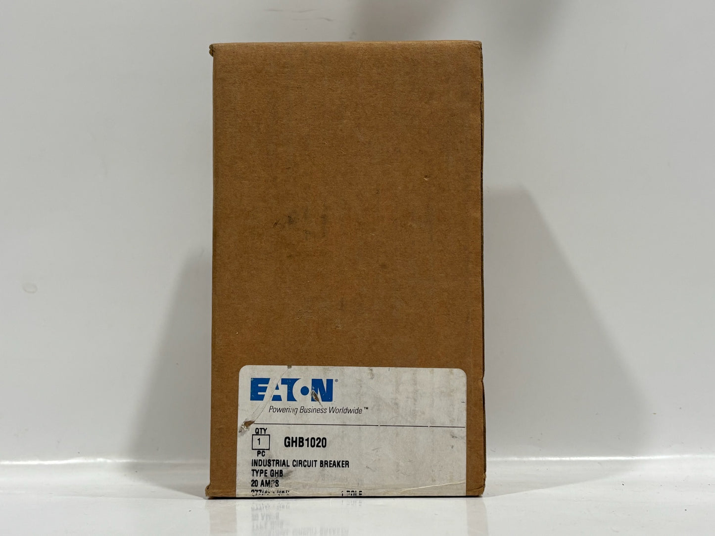 Eaton GHB1020 20A 1-Pole Bolt-On Circuit Breaker, 277/480VAC, 125VDC