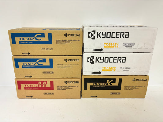 6 OEM Kyocera ECOSYS M6030cdn,M6530cdn,P6130cdn TK-5142 CCMYYK Toners