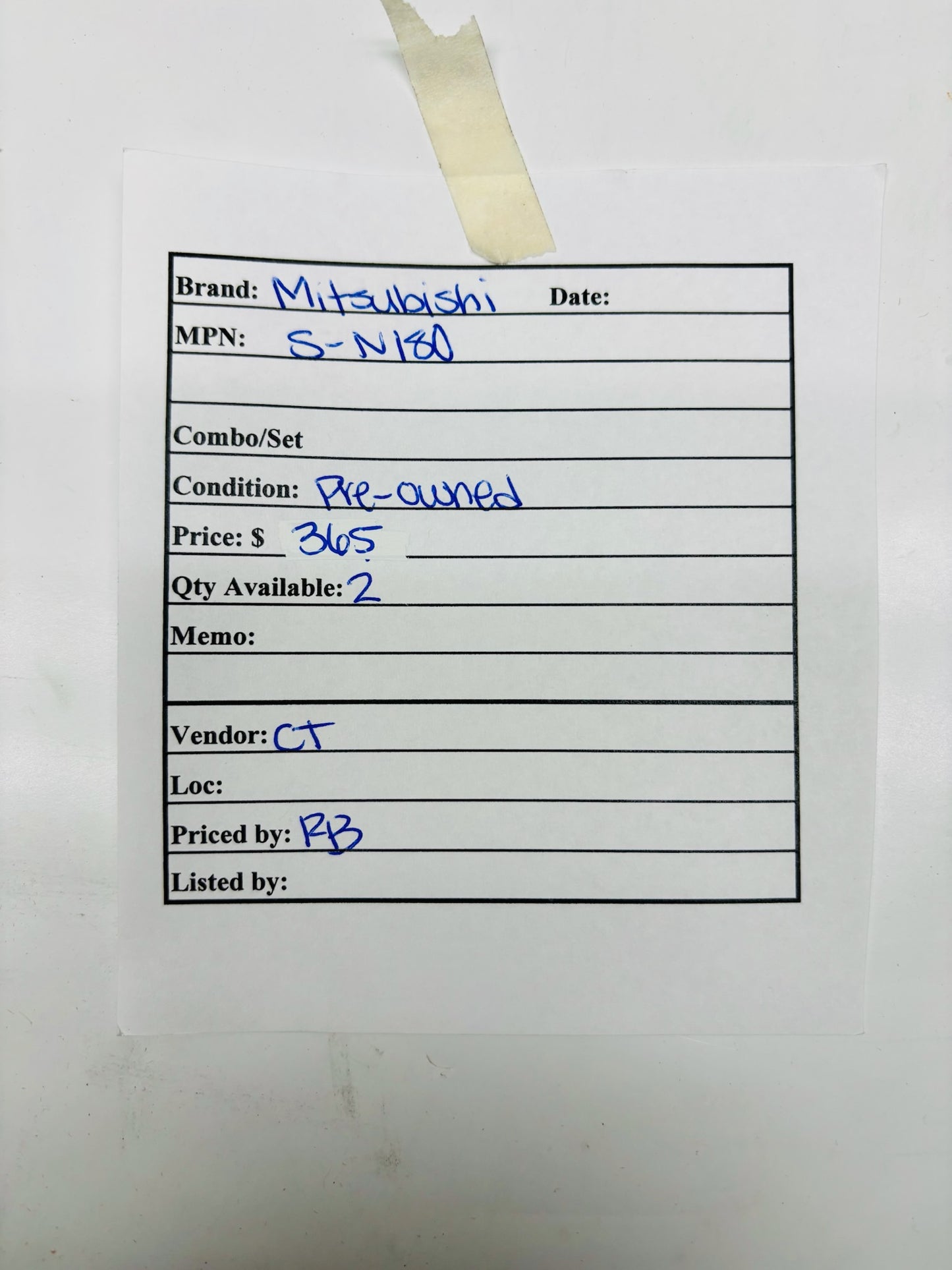 Mitsubishi S-N180 Magnetic Contactor