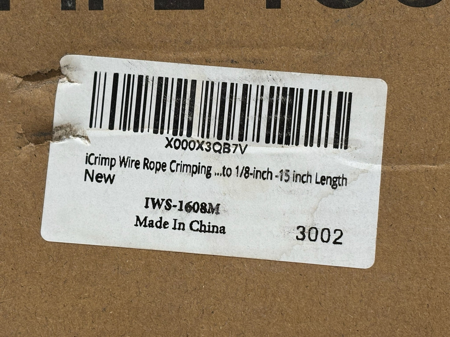 ICRIMP IWS-1608M Wire Rope Crimping Tool for 1/16" to 1/8" Sleeves