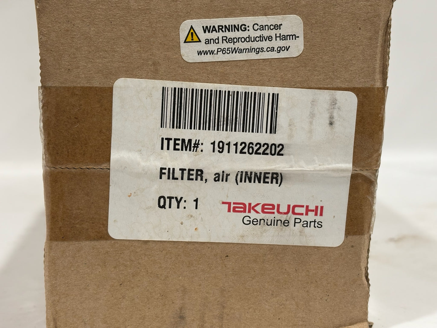Takeuchi 1911262202 Inner Air Filter for TL6R and TL10V2 Mini Excavators