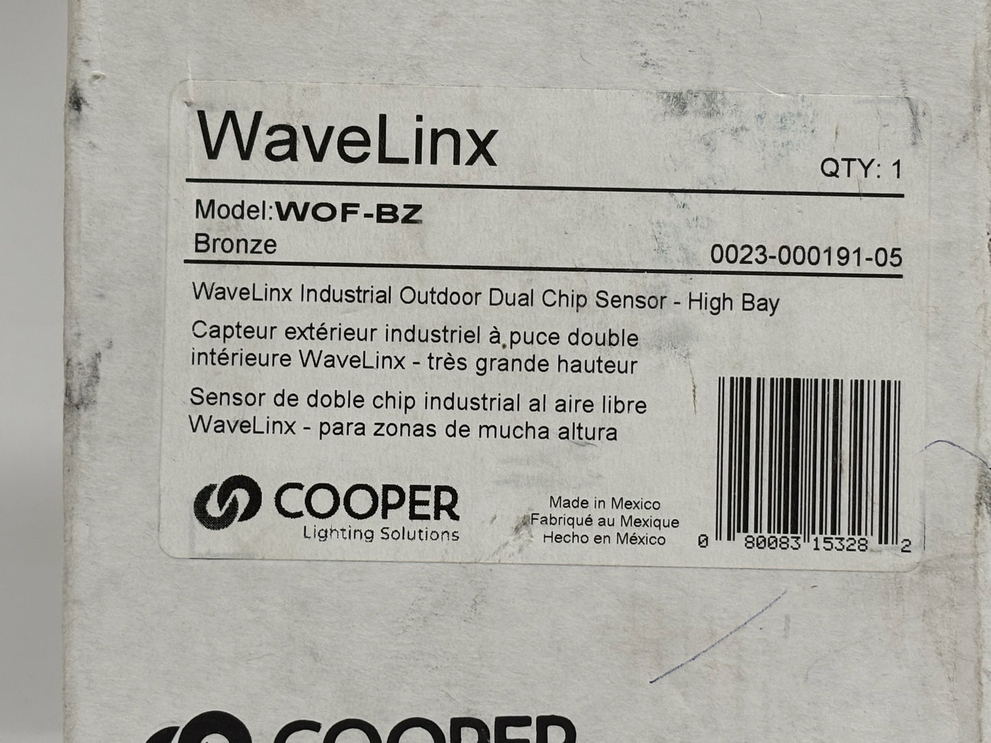 Cooper Lighting WOF-B2 18W LED Wall pack, 4000K, Bronze, Outdoor Rated