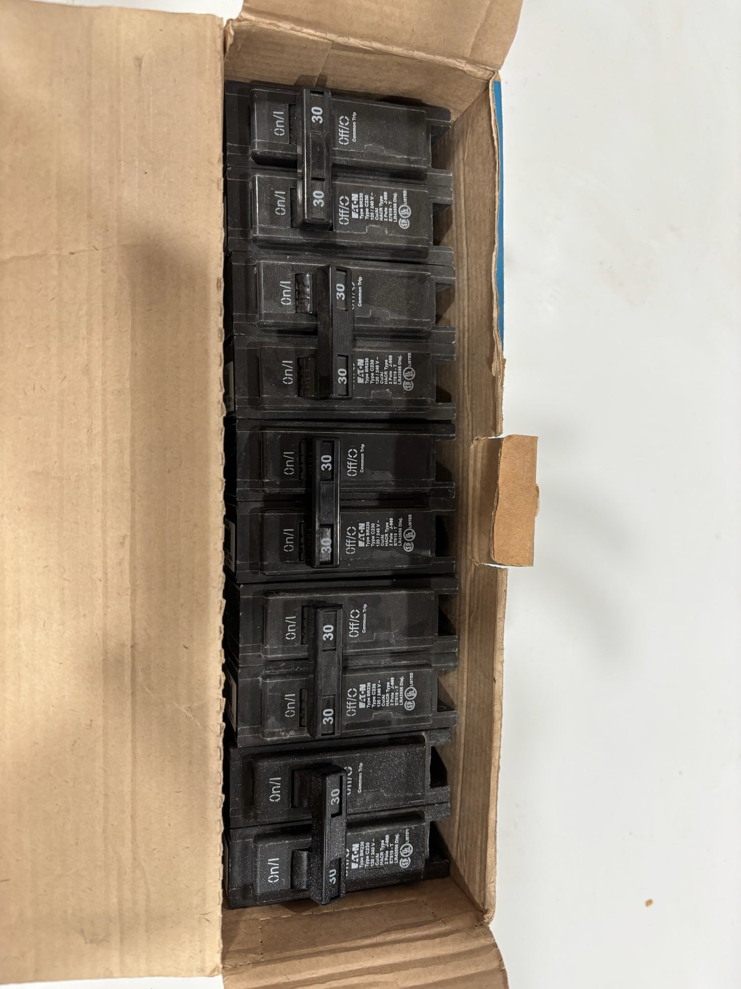 5 PK Eaton BR230 30A 2-Pole Circuit Breaker for 120/240V Residential Use