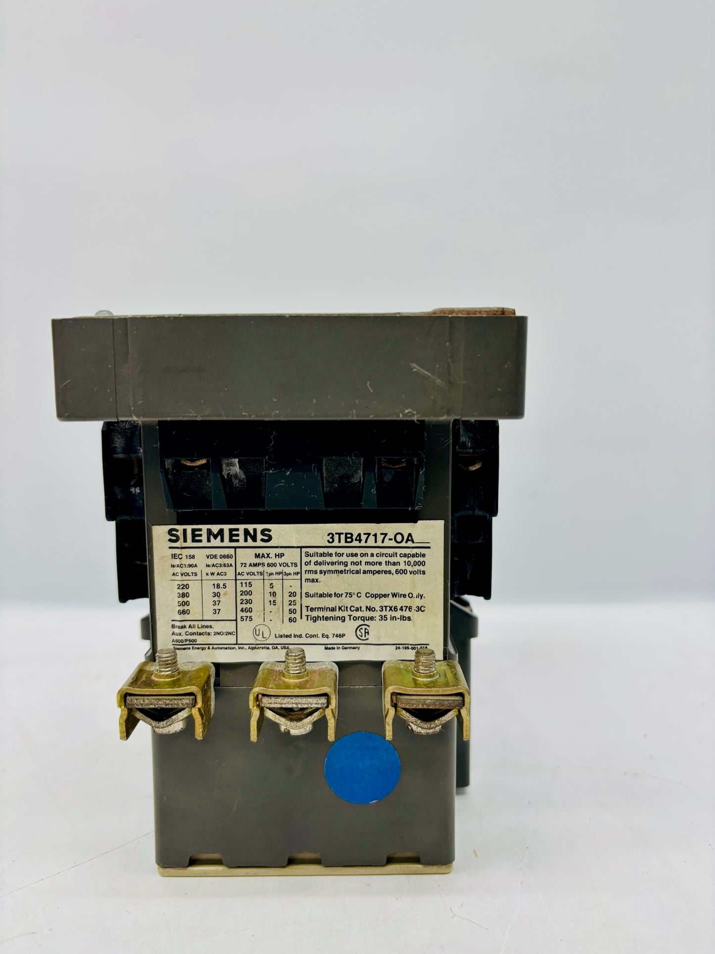 Siemens 3TB4717-OA Manual Motor Starter