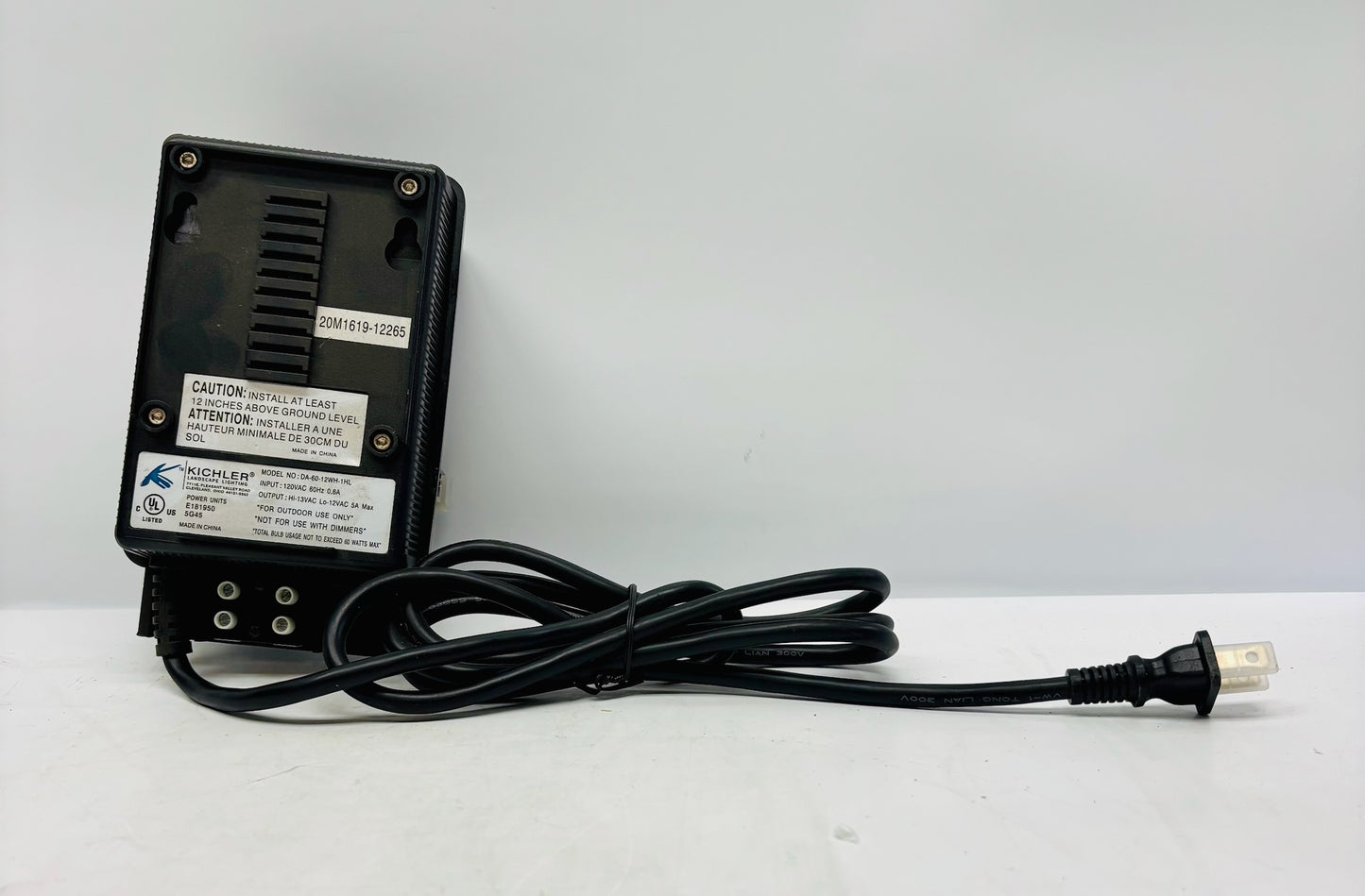 Kichler DA-60-12WH-1HL Outdoor Lighting Connector