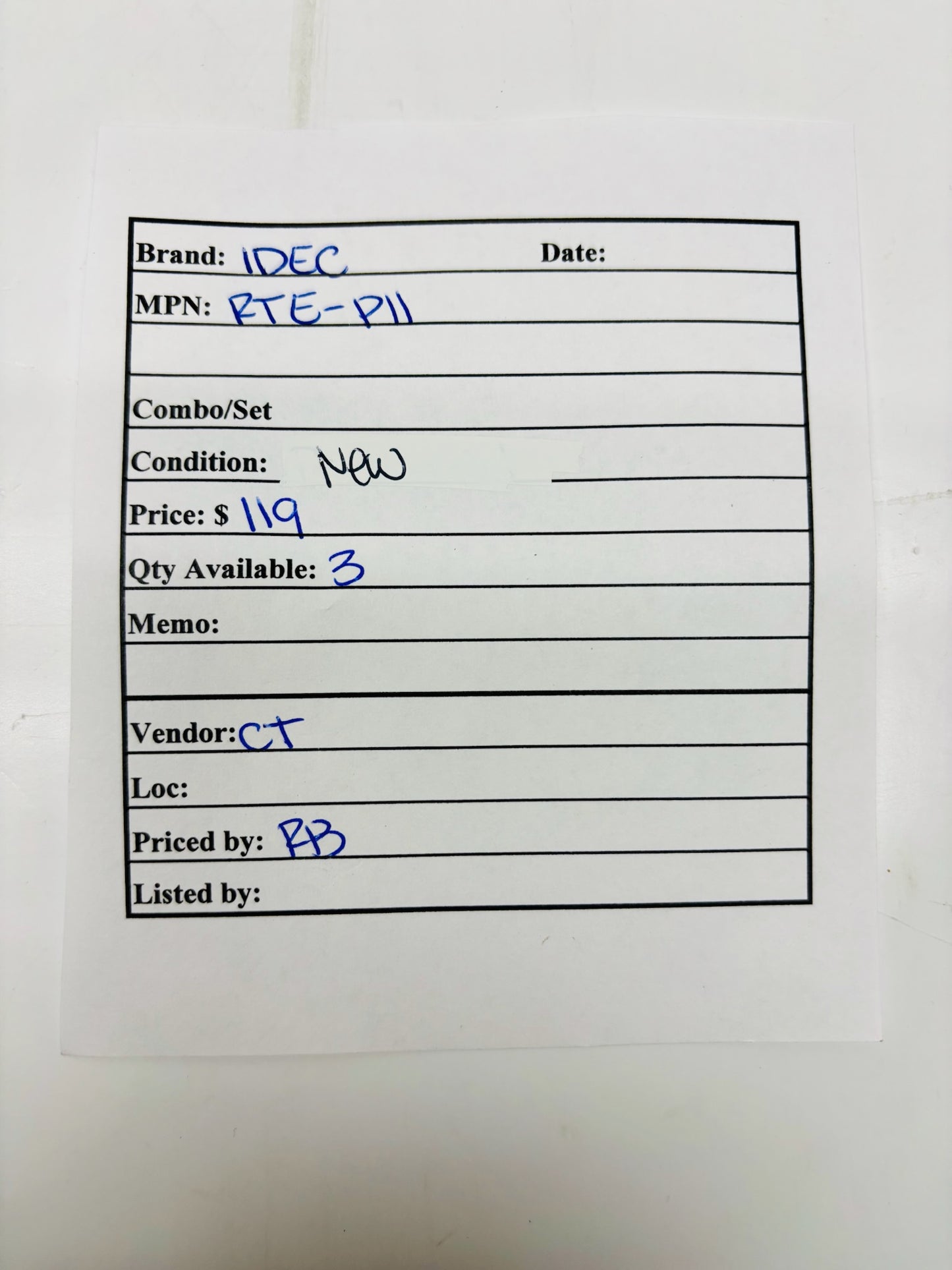 IDEC RTE-P11 Relay Socket Base