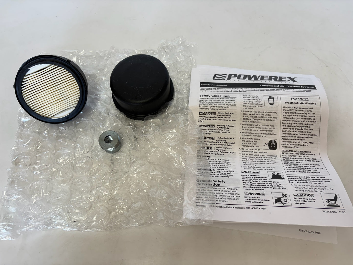 New PowerEx SLAE05E Oil-Less, Self-Lubricating Scroll Compressor Pump
