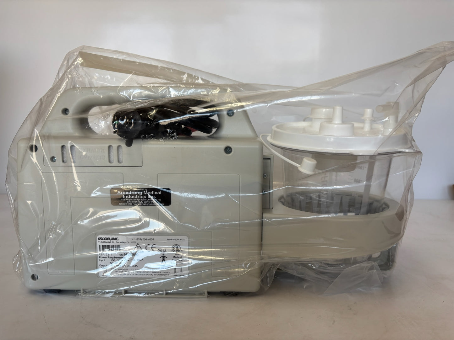 New S-Scort 2314 Duet Suction Portable, Dependable Hospital Aspirator