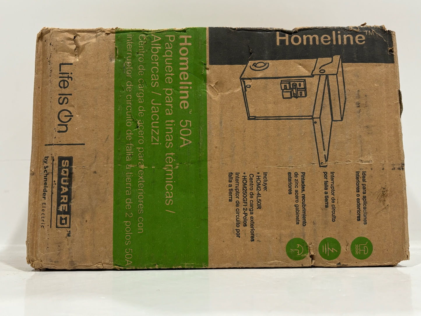 Square D HOME250SPA 50A Outdoor Spa Panel with GFCI Breaker