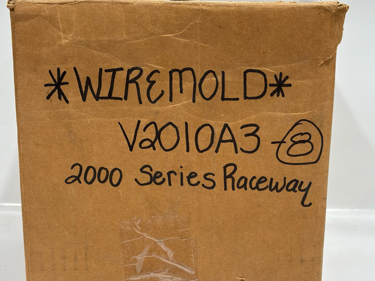 9 PK Wiremold V2010A3 Ivory Steel Entrance End Fitting for 2000 Series Raceway