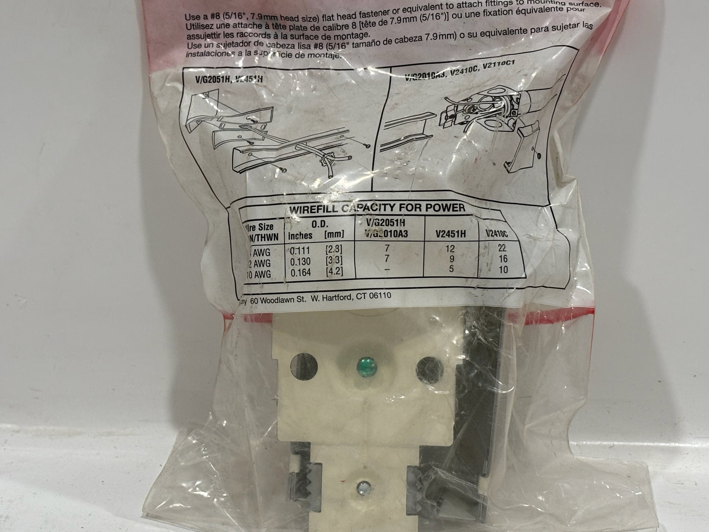 9 PK Wiremold V2010A3 Ivory Steel Entrance End Fitting for 2000 Series Raceway