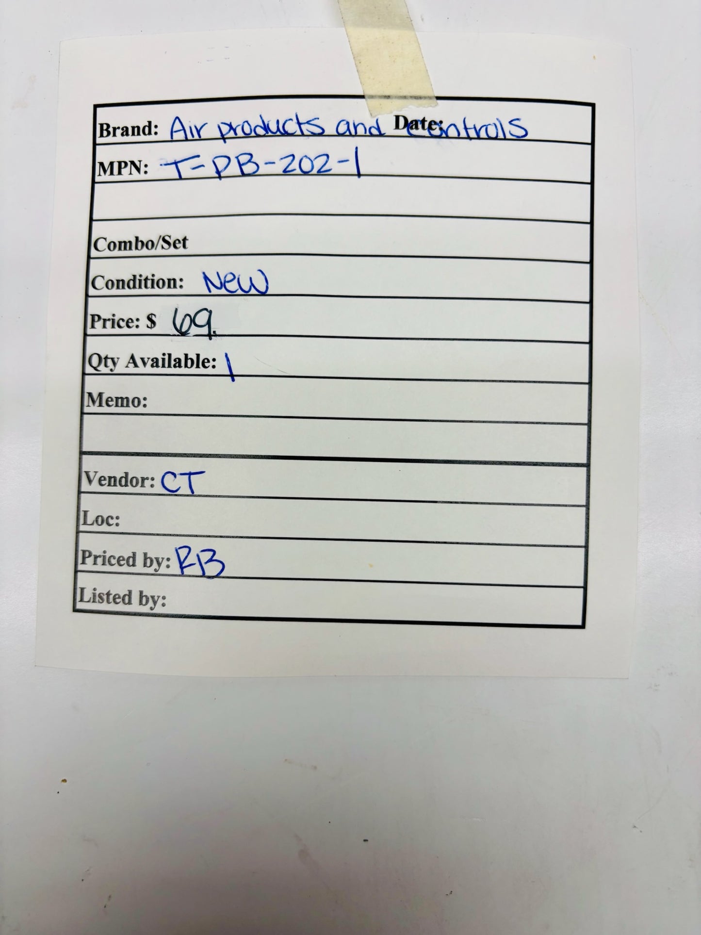 Air Products and Controls T-PB-202-1 Pressure Booster Regulator