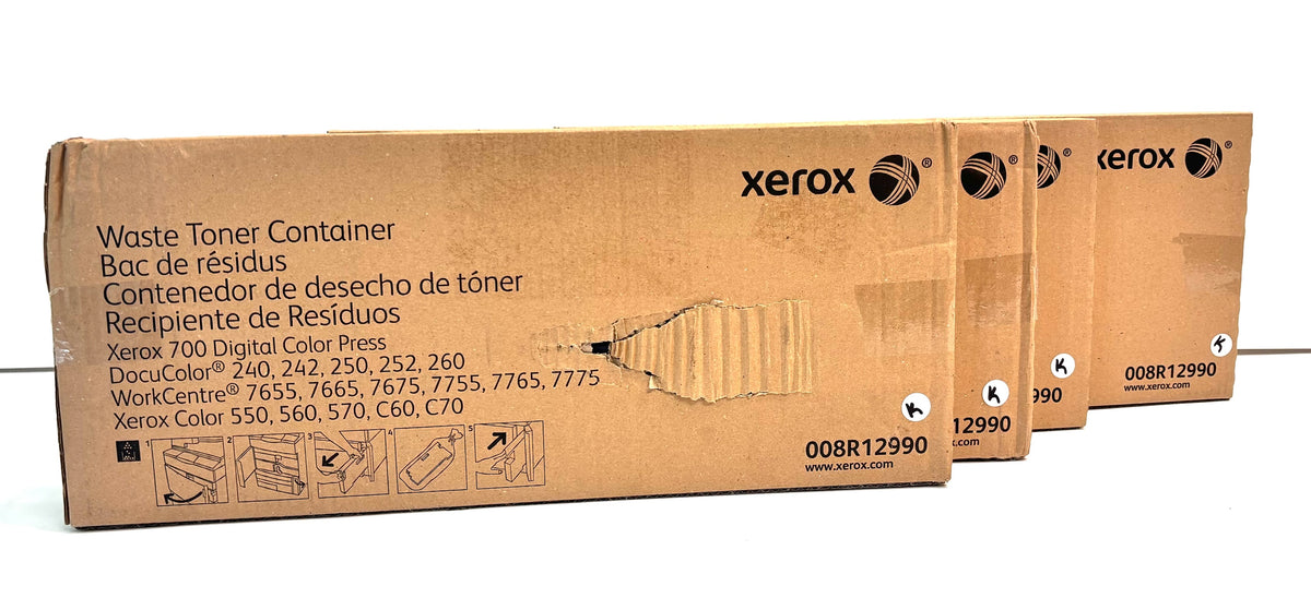4 Genuine Xerox 700,550,7655,7675  Waste Toner Container 008R12990