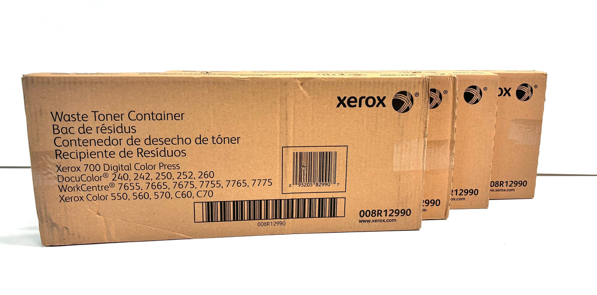 4 Genuine Xerox 700,550,7655,7675  Waste Toner Container 008R12990