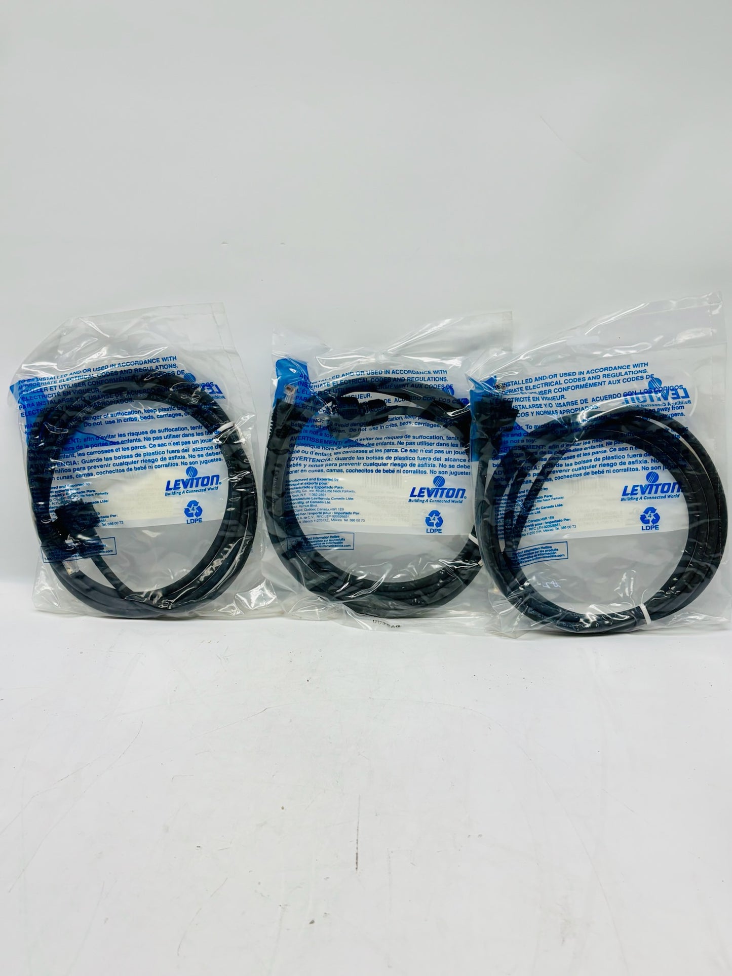 3 Pk Leviton 002-D6721-7E Duplex Receptacle Outlet
