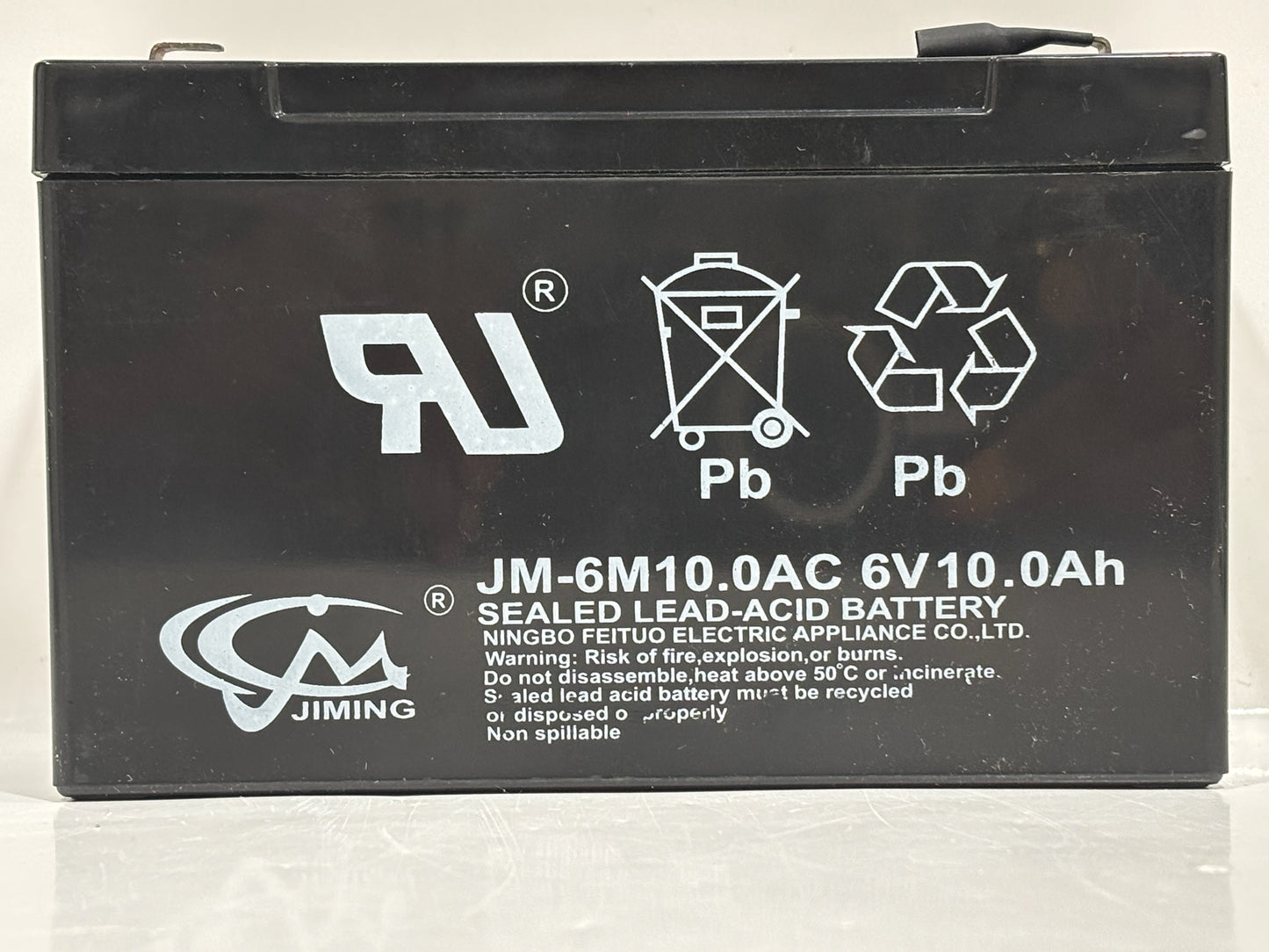 4 PK Jiming JM-6M10AC 6V 10Ah Sealed Lead-Acid Battery Replacement