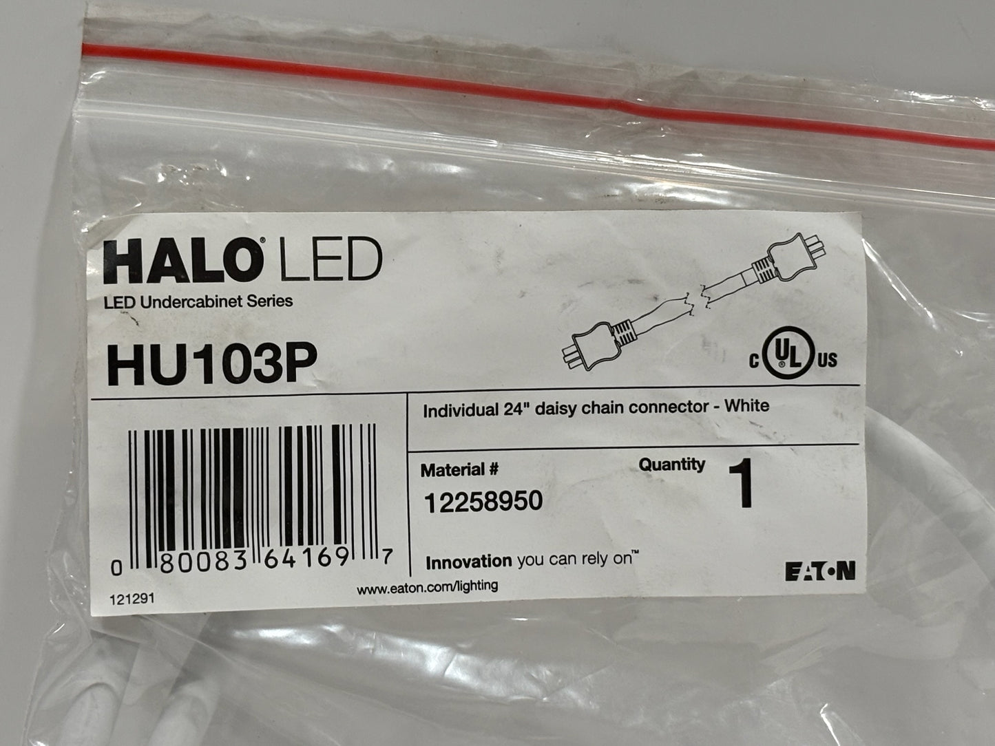 6 PK HALO HU103P 24" Daisy Chain Connector for HU10/HU11 LED Fixtures