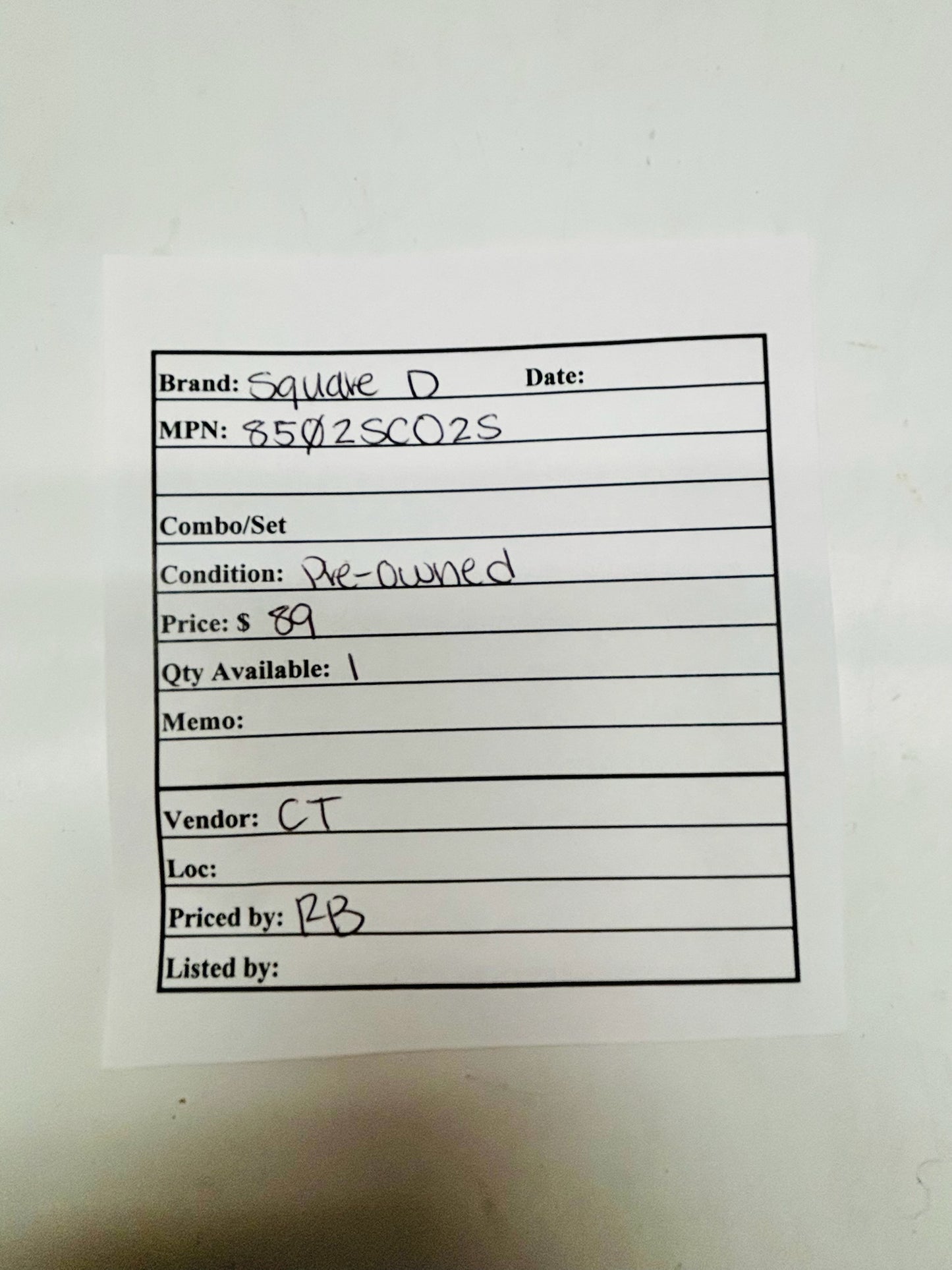 Square D 8502SCO2S Reversing Magnetic Motor Starter