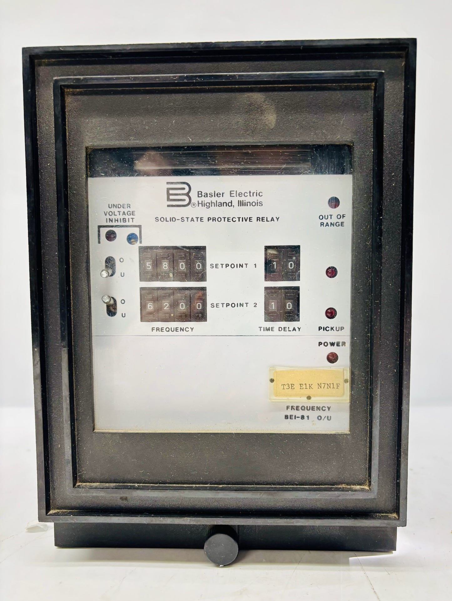 Basler Electric T3E E1K N7N1F Protection Relay