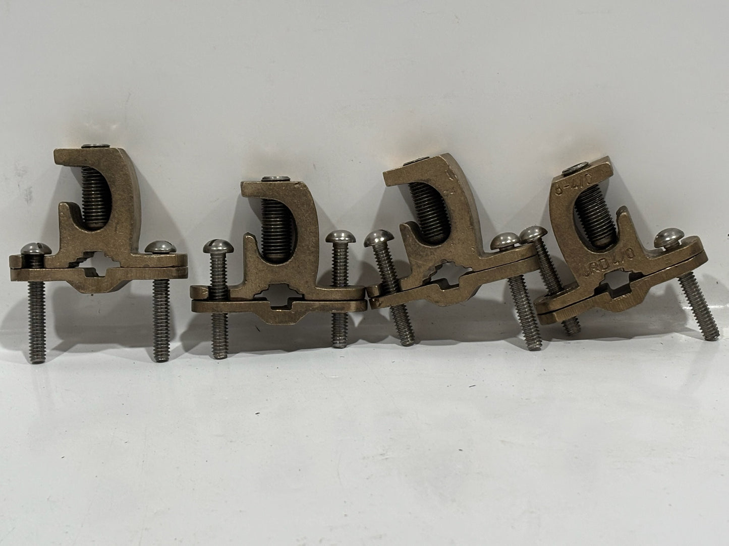 4 PK Galvan JRD-4/0 Direct Burial Ground Clamp for Rebar, Pipe, or Rod