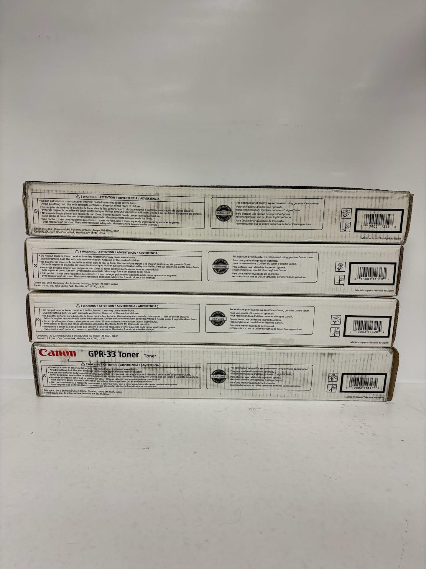 4 New OEM Canon C7055, C7065, C7260, C7270 GPR-33 CMYK Toners