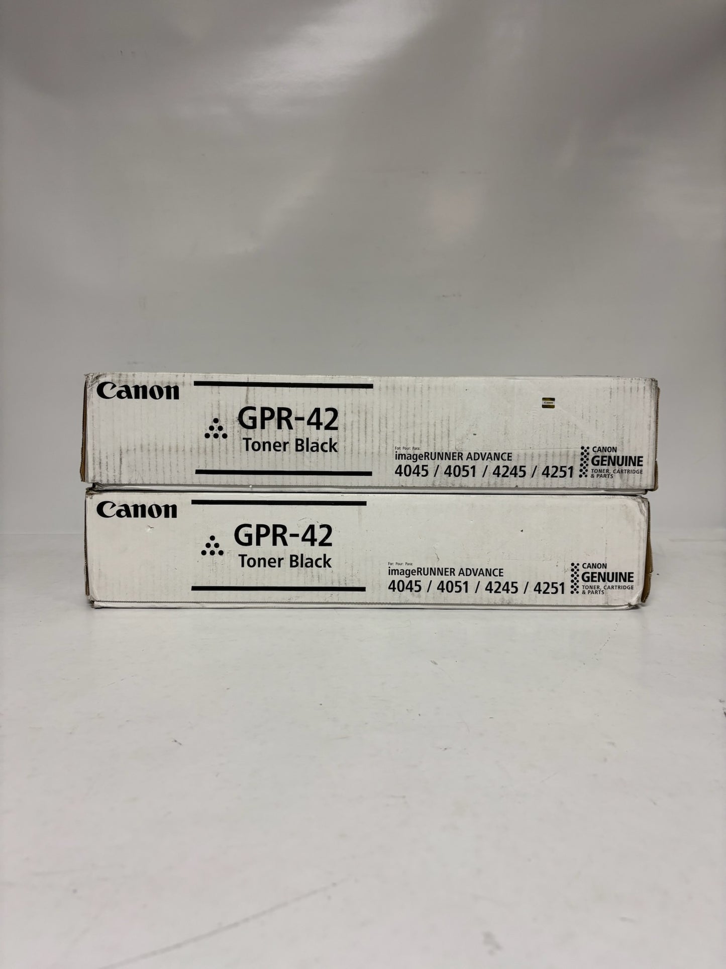 2 New OEM Canon iR ADVANCE 4045,4051,4245,4251 Black Toners GPR-42, 4791B003