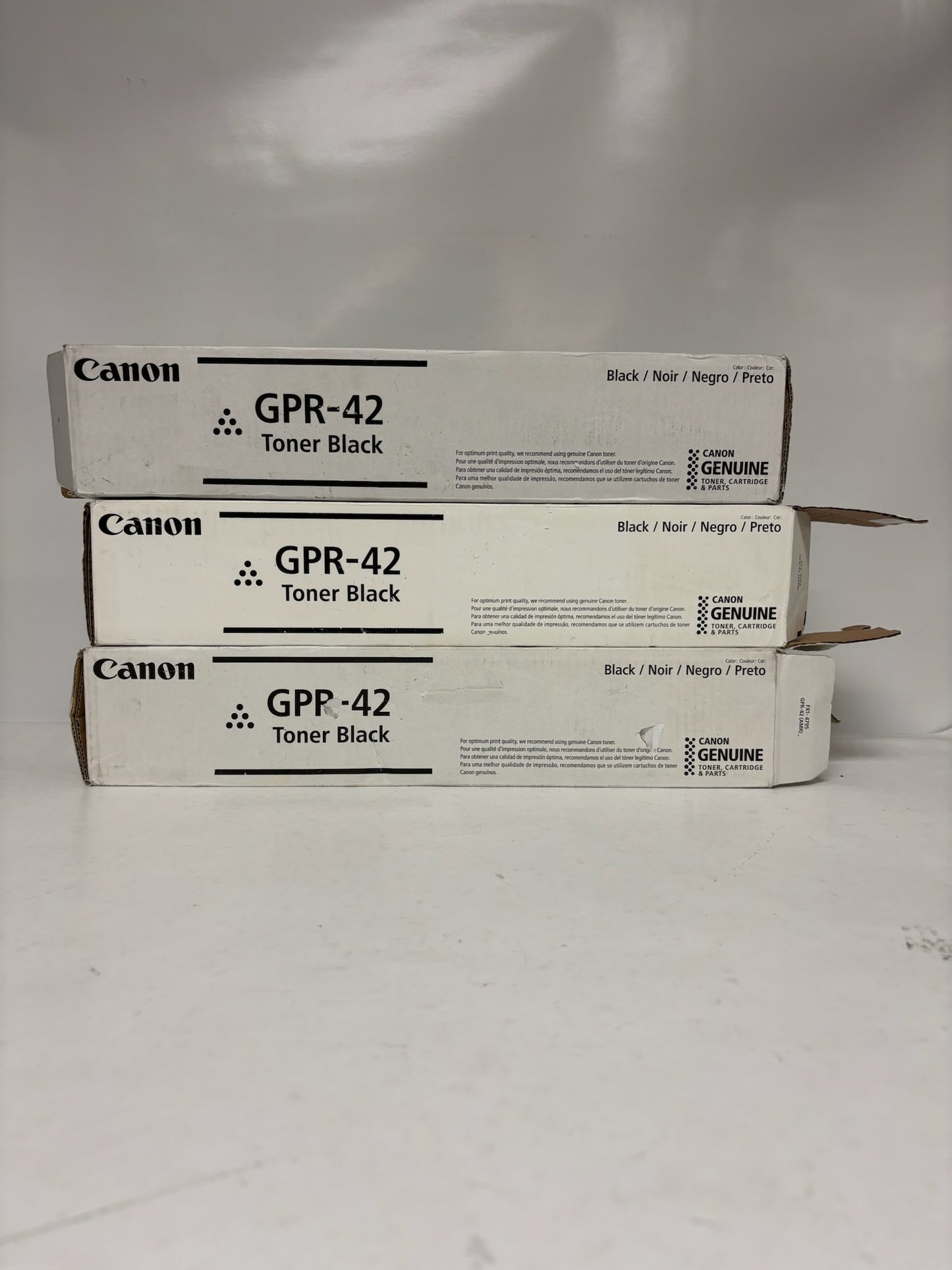 3 Open OEM Canon iR ADVANCE 4045,4051,4245,4251 GPR-42 Black Toners, 4791B003