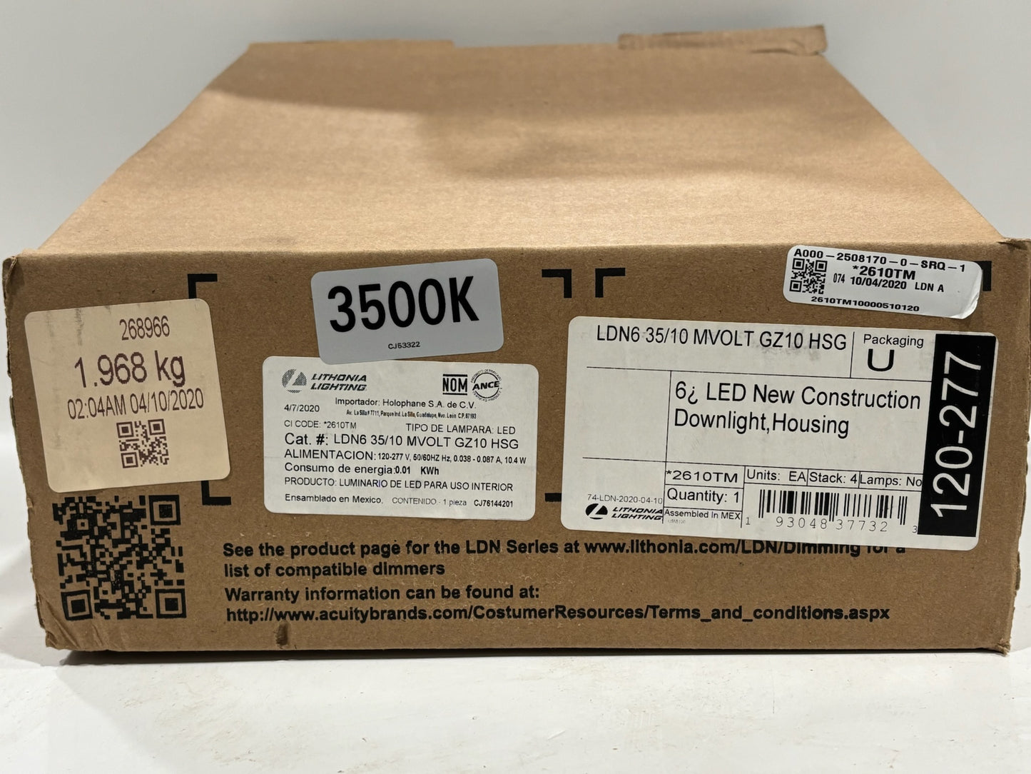 Lithonia LDN6 – 6″ Commercial LED Downlight Housing, Multi-Lumen & CCT