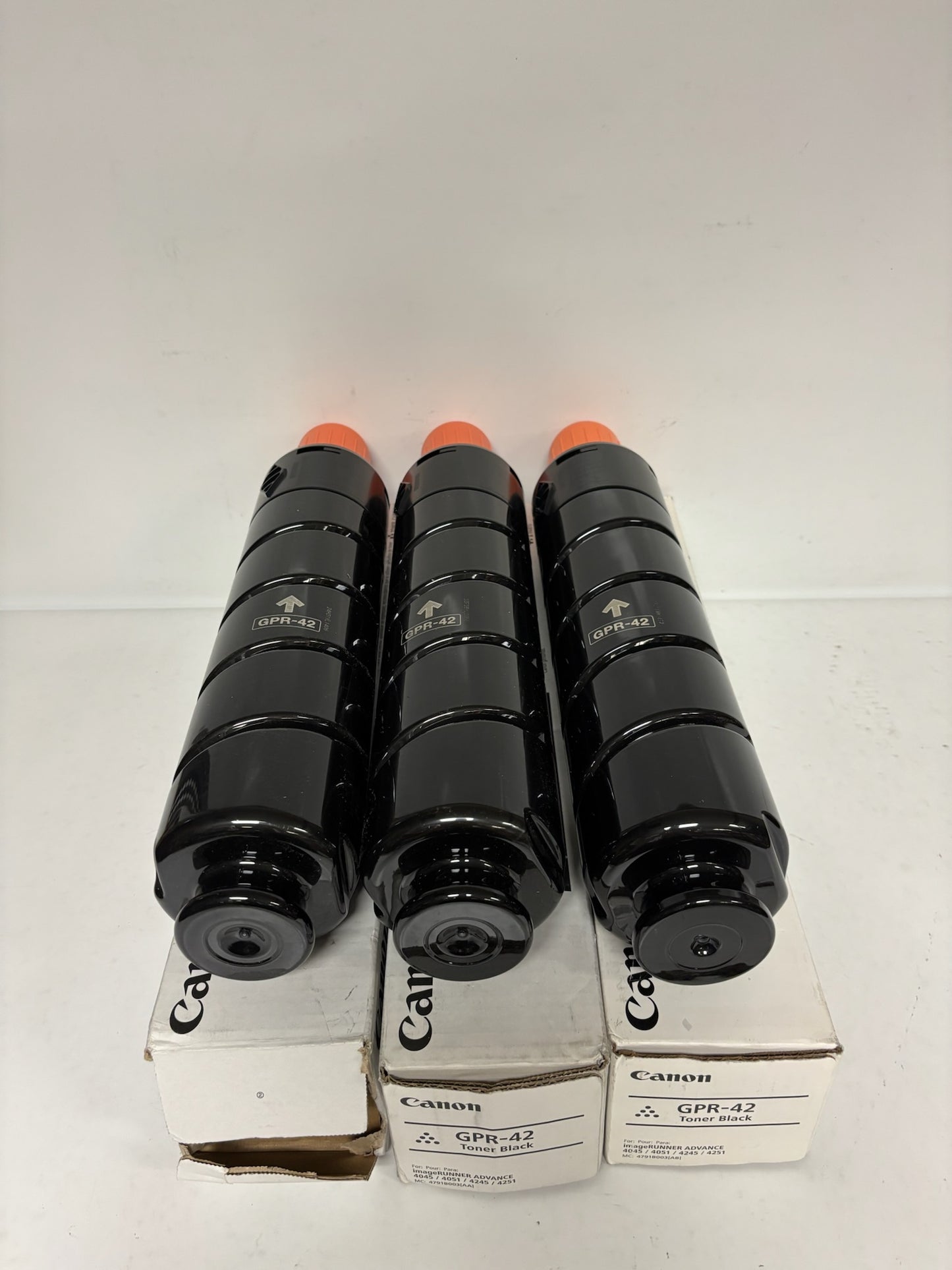 3 Open OEM Canon iR ADVANCE 4045,4051,4245,4251 GPR-42 Black Toners, 4791B003